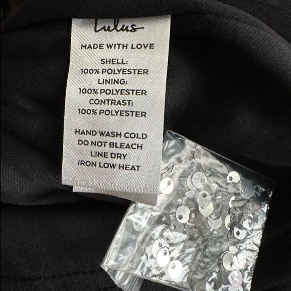 Lulus Bring That Sparkle Shiny Black Sequin Dress Bodycon Mini Dress Medium - Picture 4 of 4